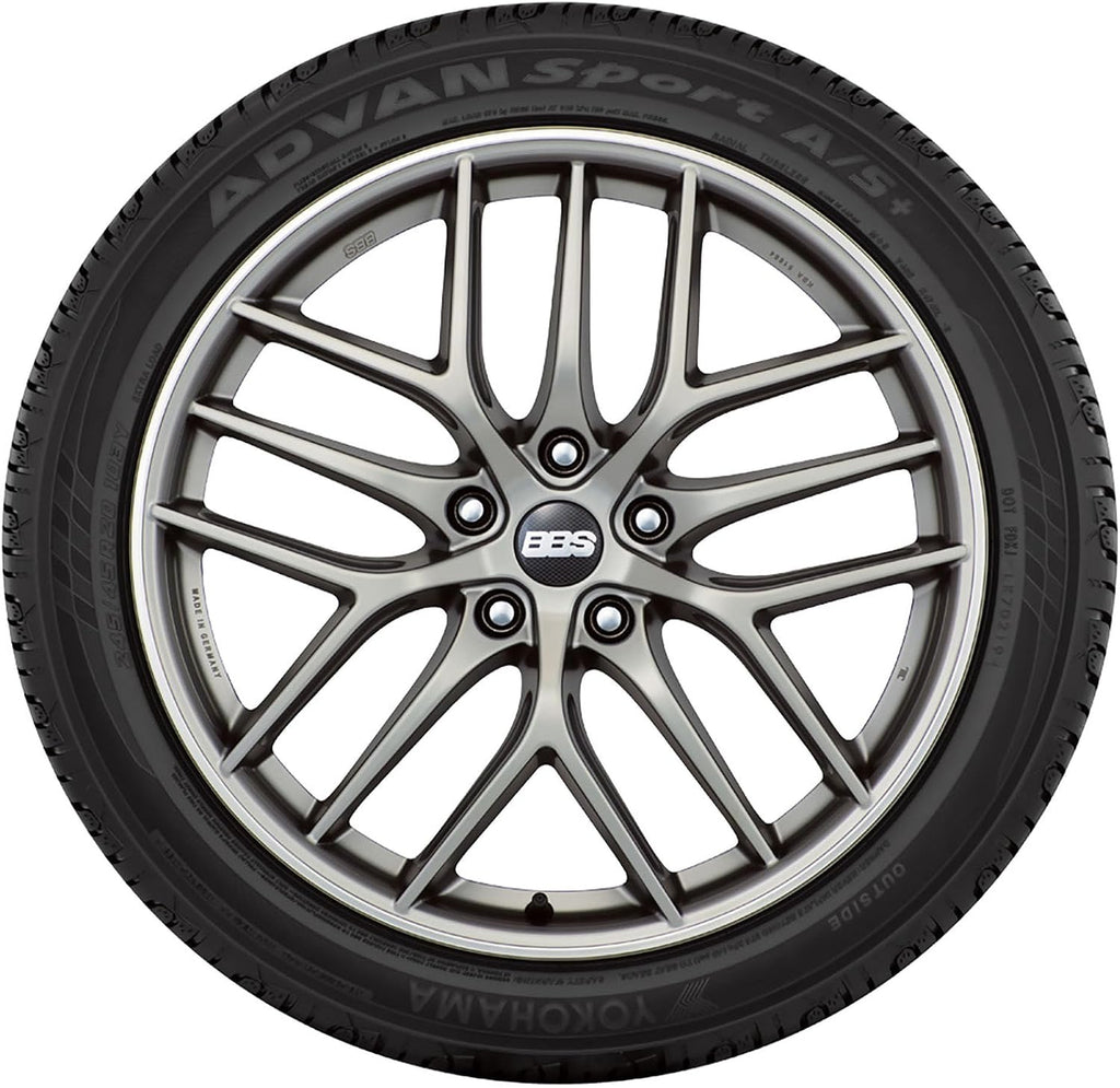 225/45R17 94W XL YOKO ADVAN SPORT AS PLUS BW | Passenger High Performance All Season Traction 94W Rated Extra Load