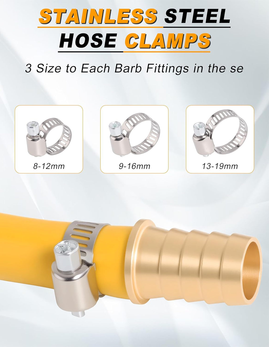 124PCS Brass Splicer Hose Barb Fittings Assortment