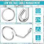 Blulu 25 Pcs Bridle Rings, 2 Inch Low Voltage Wire Cable Rings