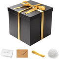 12x12x12 Inches Large Gift Box with Lid for Presents Black 1 Pack