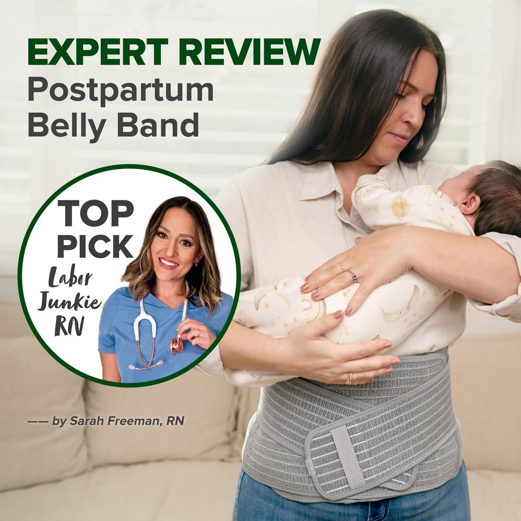 Postpartum Belly Band, M Grey
