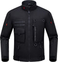 Motorcycle Riding Jacket for Men with CE Certified | CE Level 2 Armor, EVA Back Protector, Removable Liner