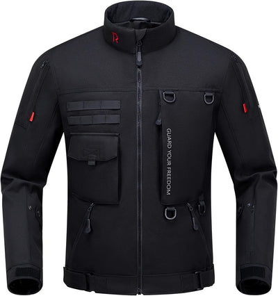 Motorcycle Riding Jacket for Men with CE Certified | CE Level 2 Armor, EVA Back Protector, Removable Liner
