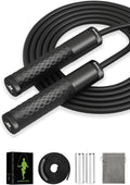 Weighted Jump Rope for Men, Women (1.5LB) - Alloy Steel Handles, Speed Skipping Rope, Gym,Indoor/Outdoor - Fitness