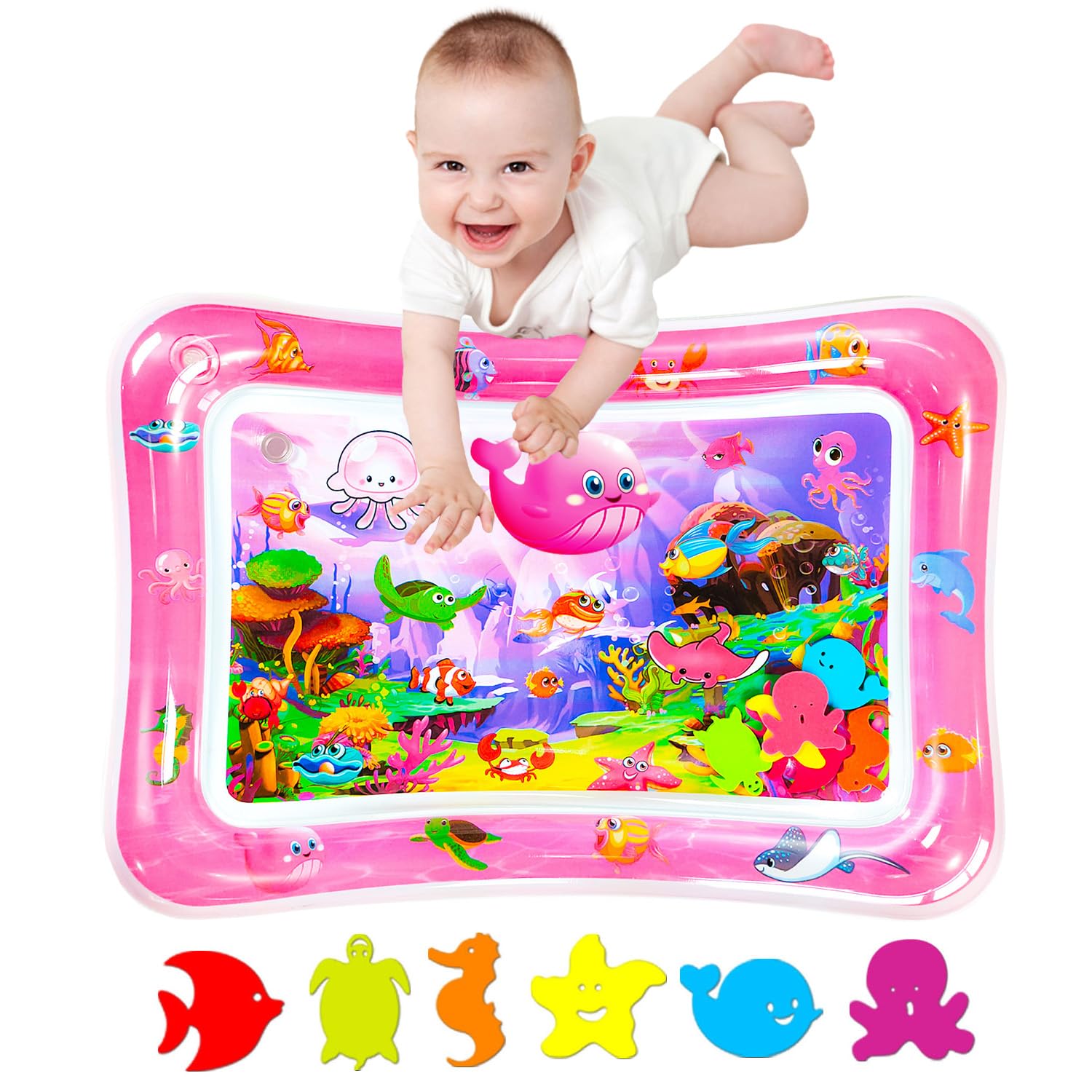 Tummy time Water Play mat, Baby Water Play Mat for Kids and Toddlers Baby Toys for 3 to 24 Months, Strengthen Your