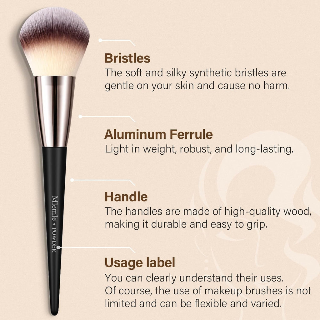 Makeup Brushes Set, Mlemle Professional 25 Pcs Makeup Kit, Include Powder Foundation Concealers Blush Eye shadows 21