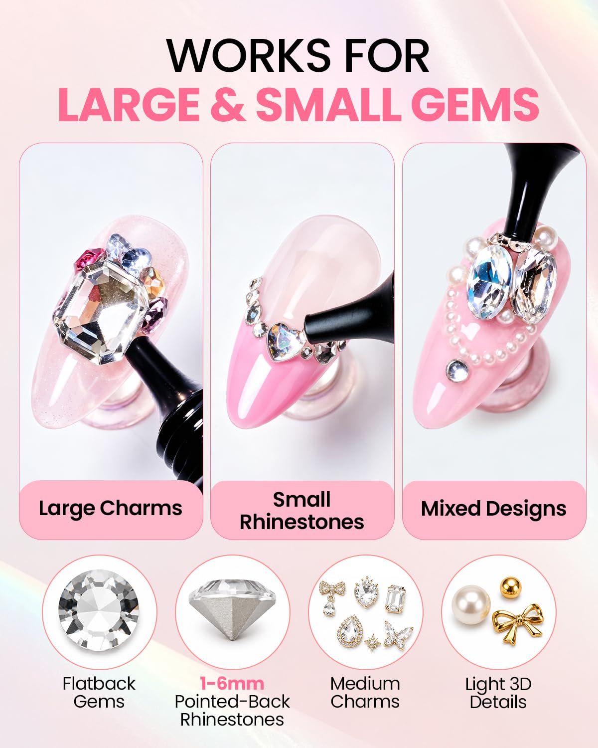 Rhinestone Glue for Nails: Super Strong 3D Gel for Nail Charms 30g