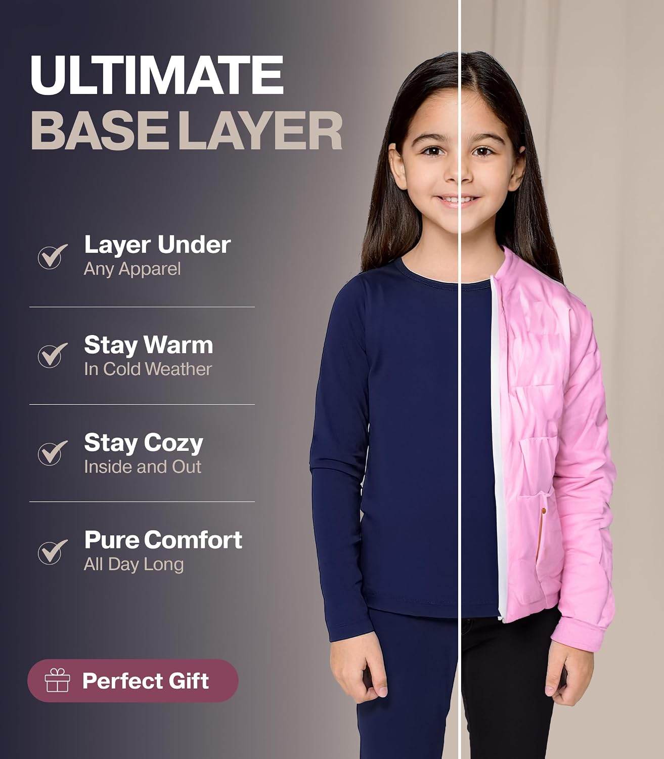 Girls' Thermal Tops 3-Pack by Thermajane