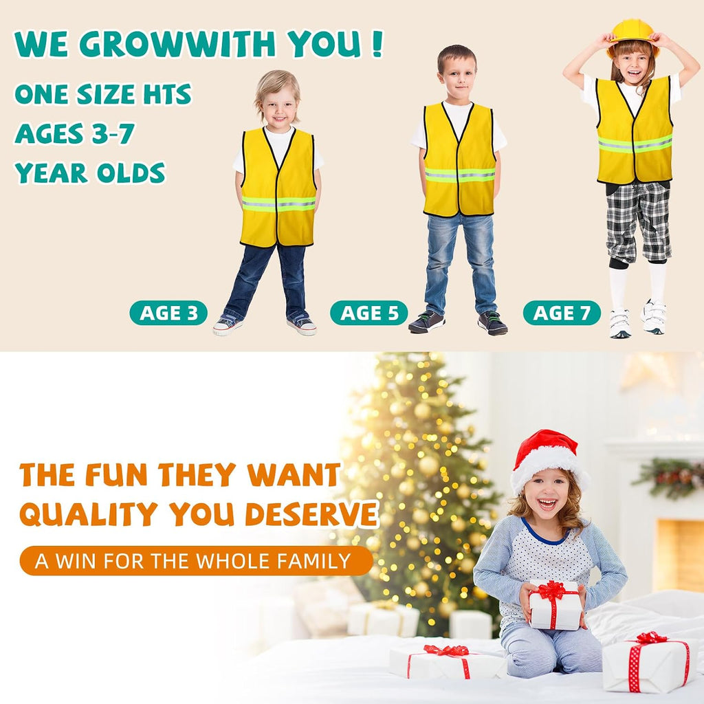 8 Sets Kids Role Play Dress up Clothes, Washable Astronaut Construction Policeman Fireman Doctor Chef Gardener