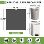 1.6 Gallon Trash Bags Drawstring, Mini Trash Bags, Black, 132 Count