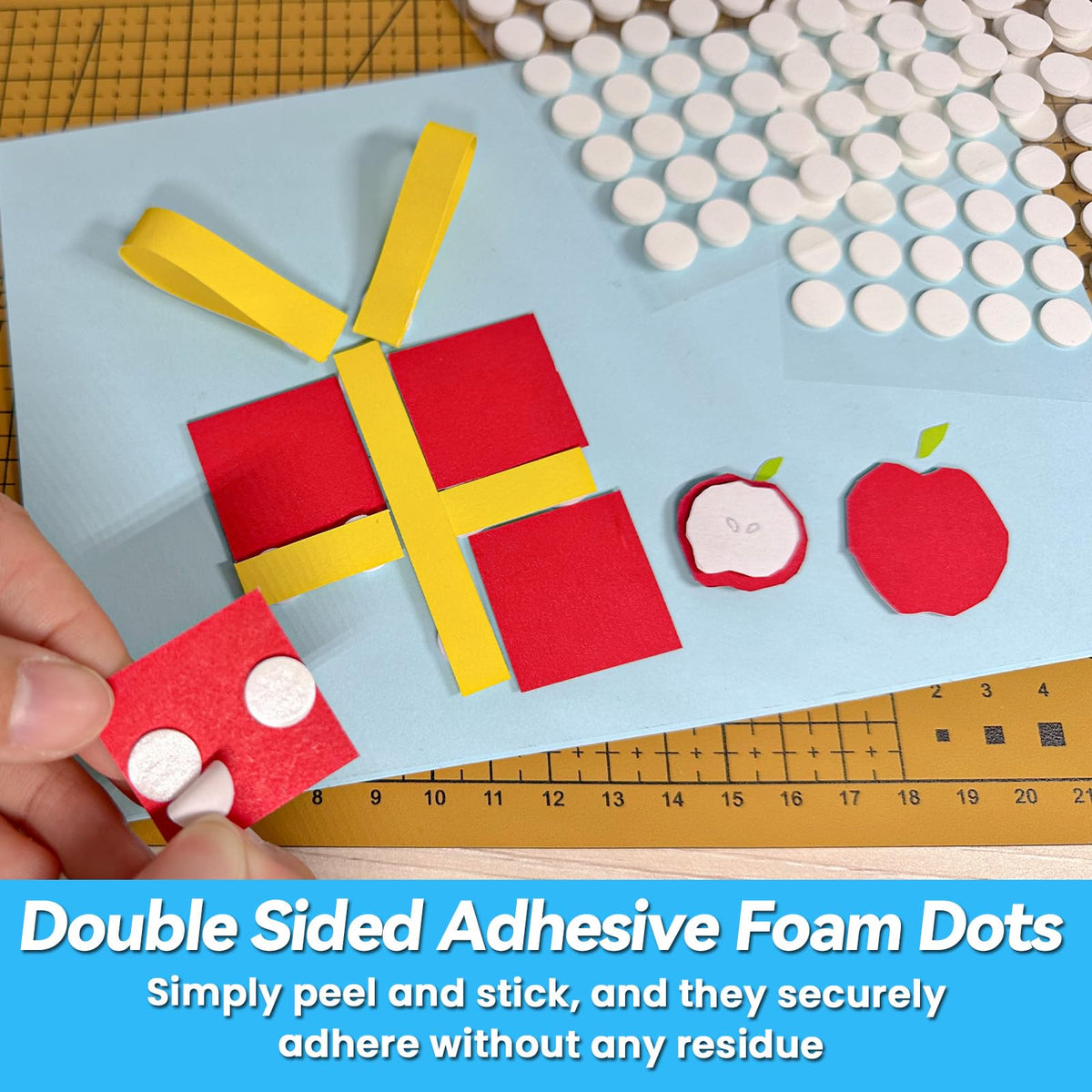 1000Pcs Double Sided Adhesive Foam Dots for Craft, Card Making