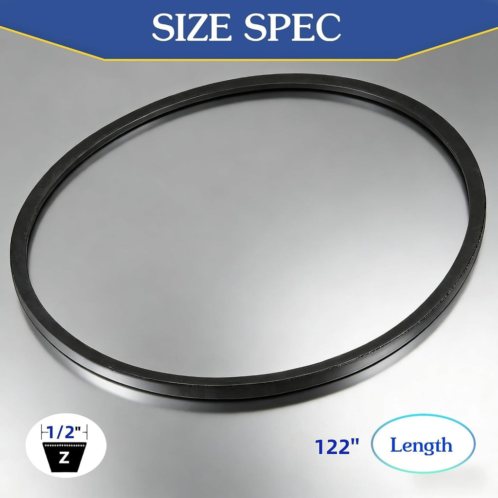 754-04153 1/2" X 122" Deck Drive Belt for Cub Cadet 754-04153 954-04153 954-04153A|46 Inch Deck LT1045 LT1046 Mower