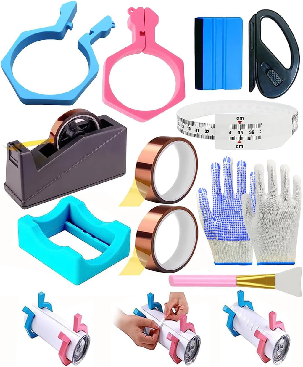 Sublimation Blanks Tumbler Clamp Tool, for 20 Oz Sublimation Blanks, Heat Resistant Gloves, Heat Tape Sublimation