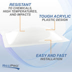 RV Skylight Outer Dome | 14" x 22" Universal Outer Skylight | Bubble Style (Smoke)