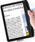Rechargeable 5X Magnifying Glass for Reading, Large Bright Full Page Magnifier with Light, Handheld LED Dimmable