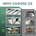 Stainless Steel Table with Wheels for Food Preparation and Work, Multi-Size Optional, Three-Layer Variable Two-Layer