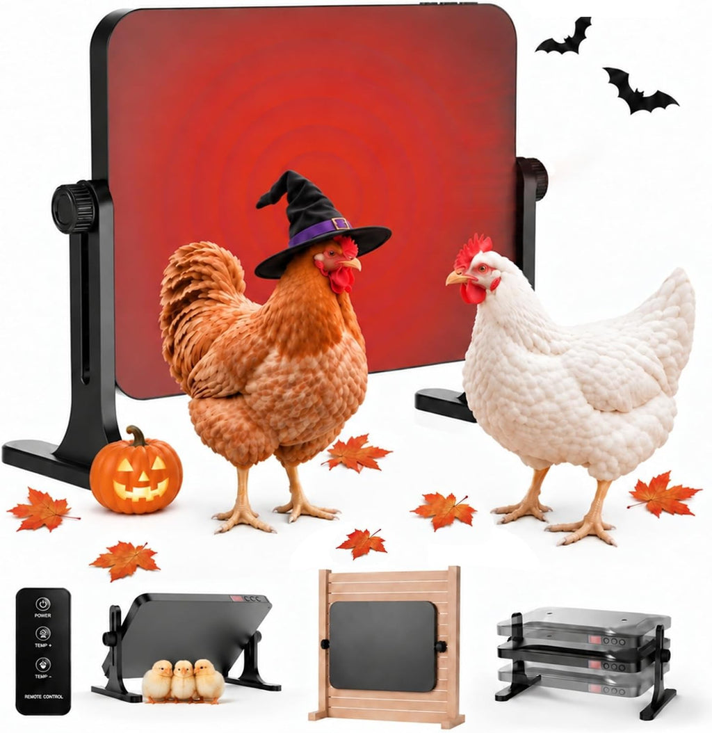 2026 Chicken Coop Heater, 200W UL Certified Brooder Plate, Black