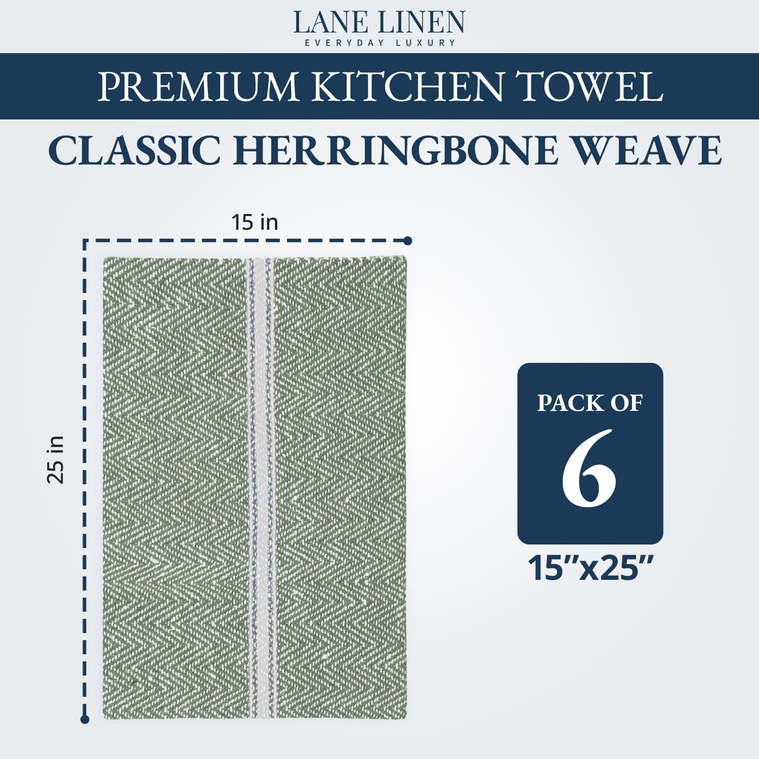 Kitchen Towels Set - 100% Pure Cotton Dish Towels for Kitchen, Super Absorbent Kitchen Hand Towel, Tea Towels, Soft &