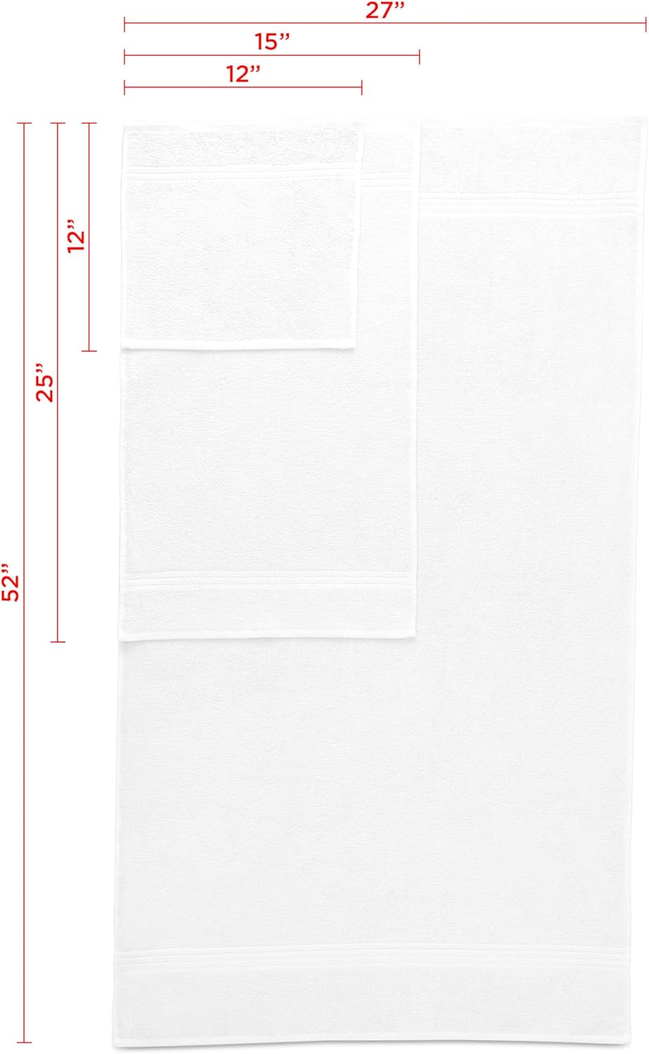 Easy Living Everyday 6-Piece Bathroom Towel Set, White