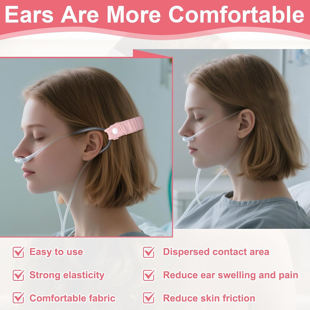 Nasal Cannula Strap Ear Protector for Oxygen Tubing,Elastic Cannula Holder