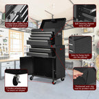 8 Drawers Rolling Tool Chest, Tool Storage Removable Tool Box Combo