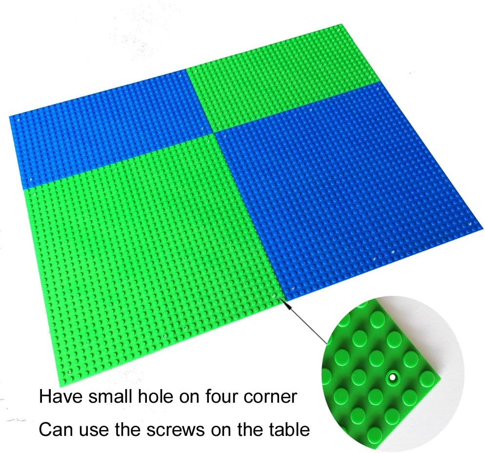 5 x10 Inch Base Plates Blue and Green Baseboard With Pin-hole (6-Pack)