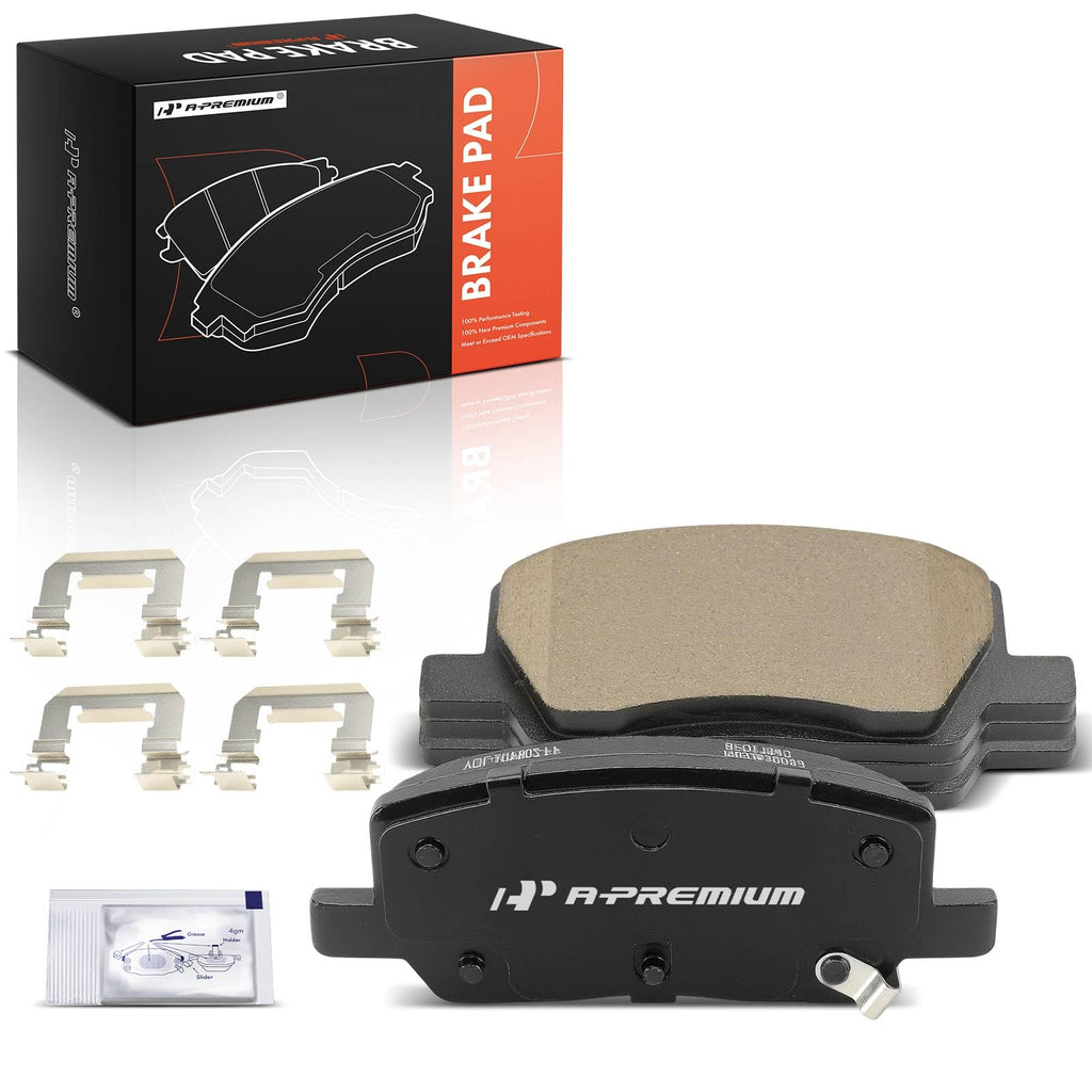 A-Premium Rear Ceramic Brake Pads Compatible with Tesla