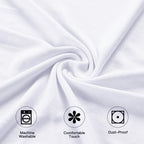 4 Pack 60 Inch Round Tablecloths White Spandex Fitted Table Covers