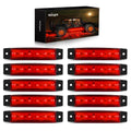 3.8 Inch 6 LED Red Trailer Side Marker Lights,10 Pack