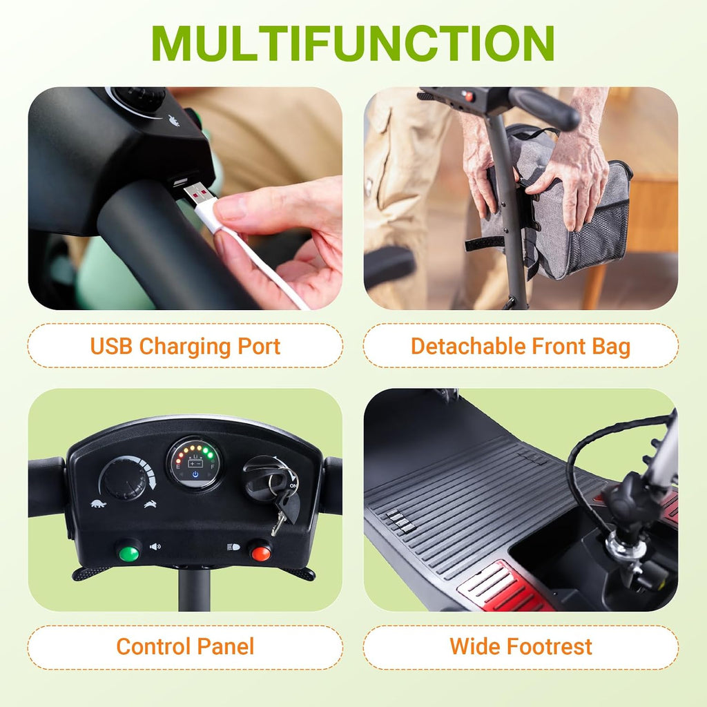 Folding Mobility Scooter for Seniors & Adults, Portable, 44Lbs