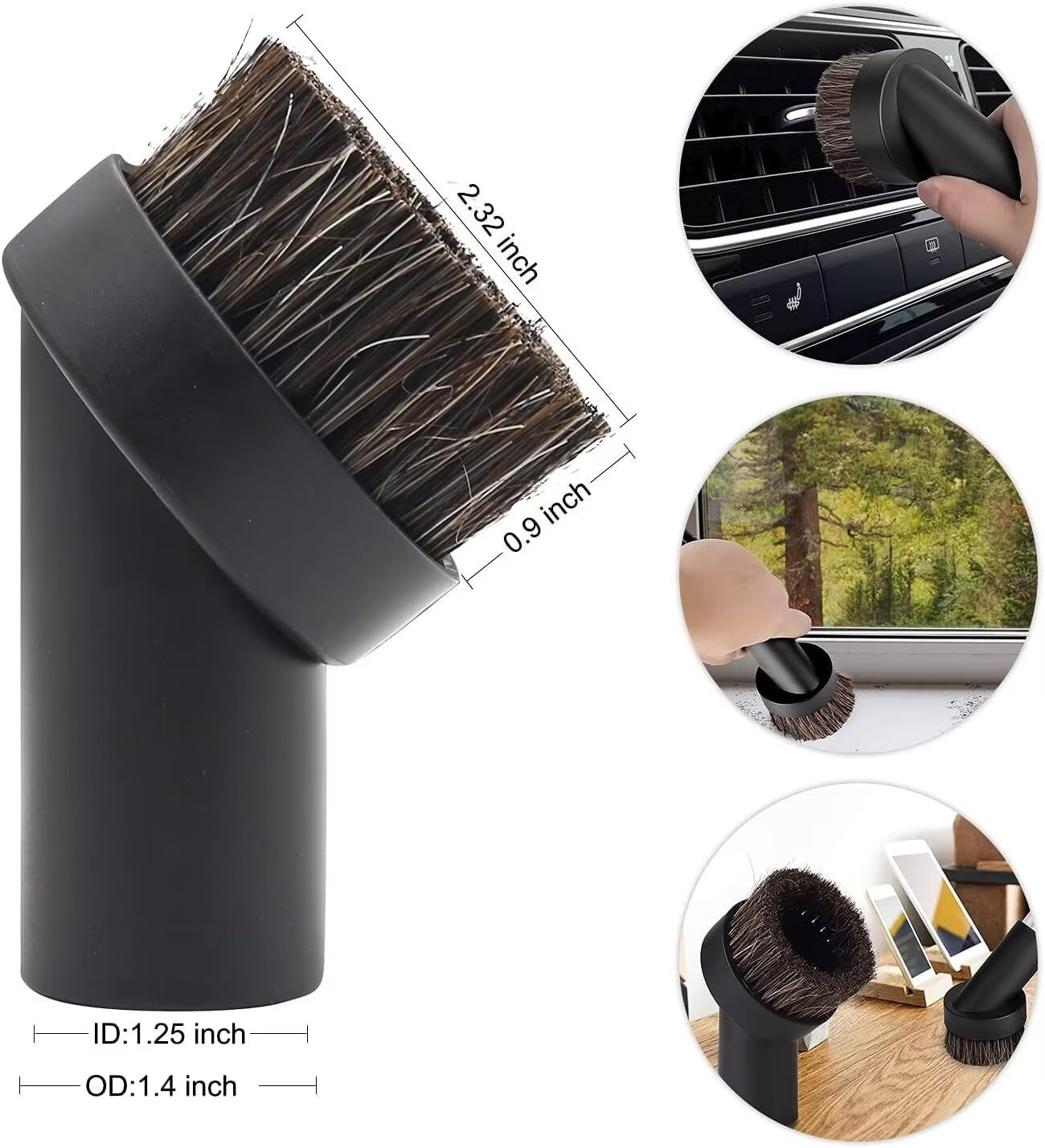 15 Pcs Universal Vacuum Attachments & Brushes for Shop Vac Accessories - 2 1/2" to 1 1/4" Hose Adapter for Shop Vac