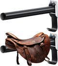 2 Pcs Folding English Saddle Rack Wall Mount with Bridle Holder