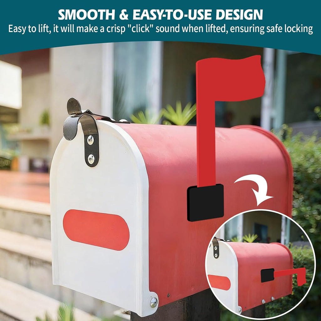 Universal Mailbox Flag Replacement Kit for Post Mount & Wall Mount Mailboxes, Easy-Install, Weather-Proof & Tool-Free