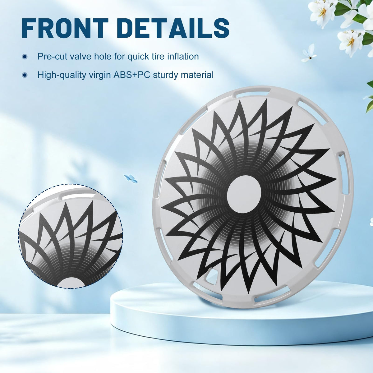 Universal 15 Inch Hubcaps Set of 4 Full Coverage UV Wheel Covers