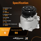 maXpeedingrods AC Compressor for Mitsubishi Lancer Outlander 2009-2017