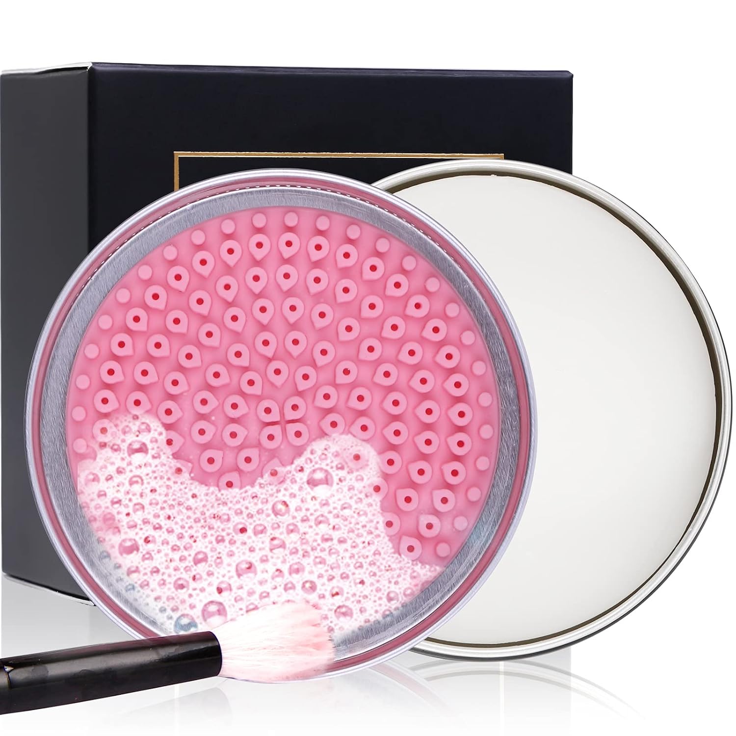 Makeup Brush Cleaner Shampoo Soap Solid Brush Cleaning Mat Removes Cosmetic Color Brush Cleaner Pad for Cleaning