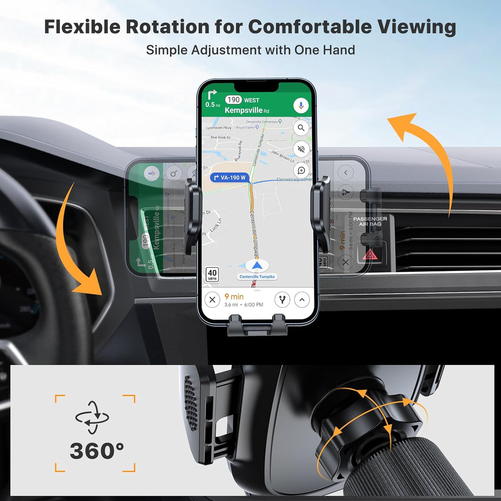 Phone Holders for Your Car with Metal Hook Clip, Air Vent Cell Phone Stand Car Mount, Universal Automobile Cradle for
