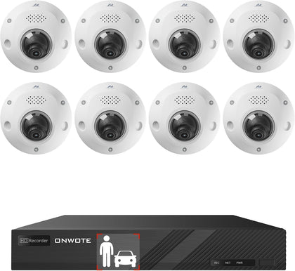 8 Channel Security System 6MP NVR, 8X 5MP 2 Way Talk PoE IP Cameras