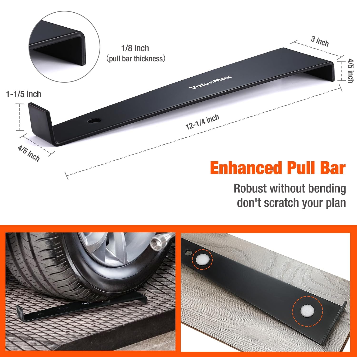 Laminate Wood Flooring Installation Kit with Solid Tapping Block, Wider Heavy Duty Pull Bar, Reinforced Double-Faced