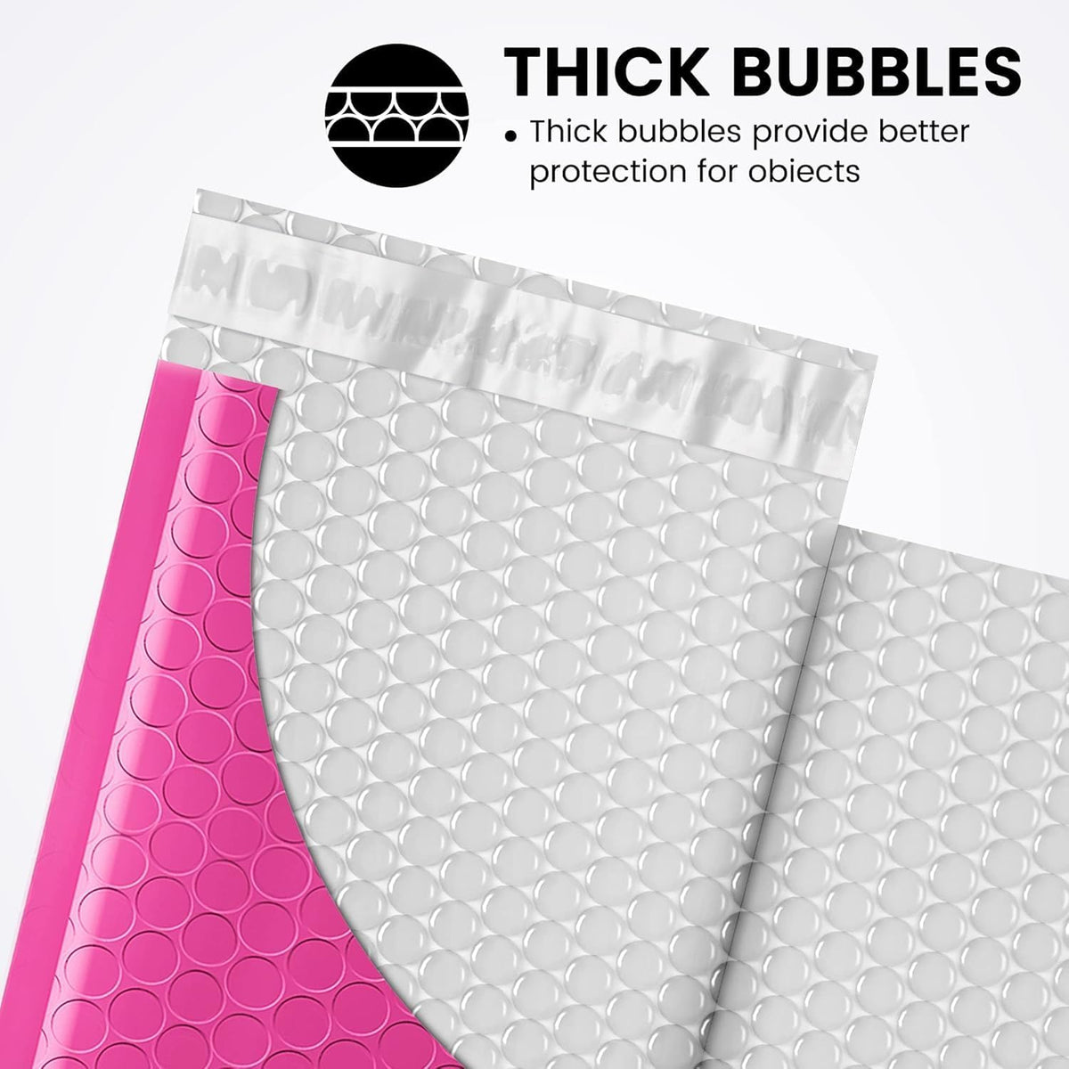 Bubble Mailers 4x8" 100 Pack Pink Padded Envelopes Usable Size 4x7”