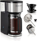 Home Barista 7-in-1 Small Coffee Maker with Seven Ways to Brew, 6 Cup Carafe, Drip, Single Serve, French Press, Pour