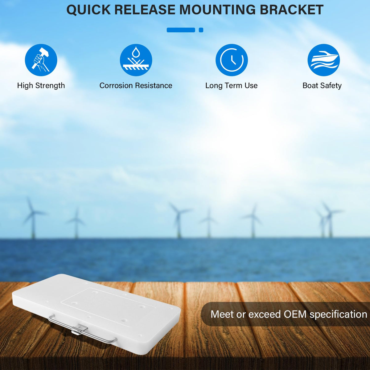 Bzsunway Replace Part for 8M0092063 Xi Series Quick-Release Mounting Bracket Kit for Xi3 Xi5 Trolling Motors White