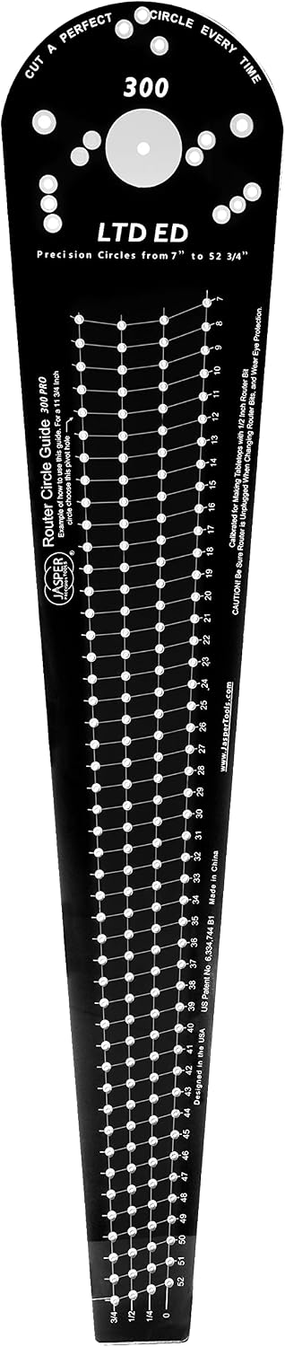 Jasper 300 Industrial Grade LTD ED Circle Cutter Router Jig - Router Circle Jig Cuts Perfect Circles from 7 to 52 ¾”