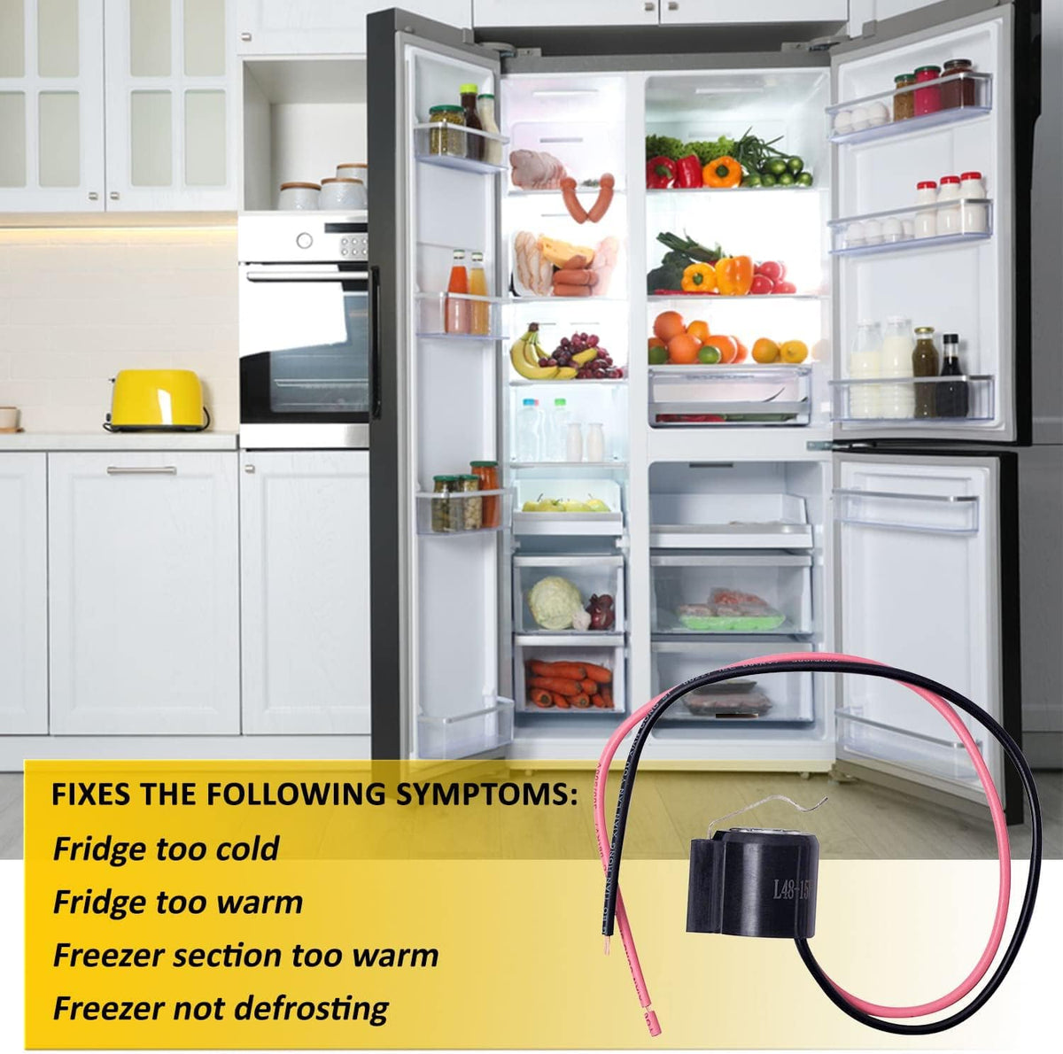 W10225581 Refrigerator Bimetal Defrost Thermostat by Seentech - Exact use for Whirlpool, Sears, Kenmore Refrigerator: Replaces: WPW10225581, AP6017375, PS11750673, PS237680,2321799 (Pack of 2)