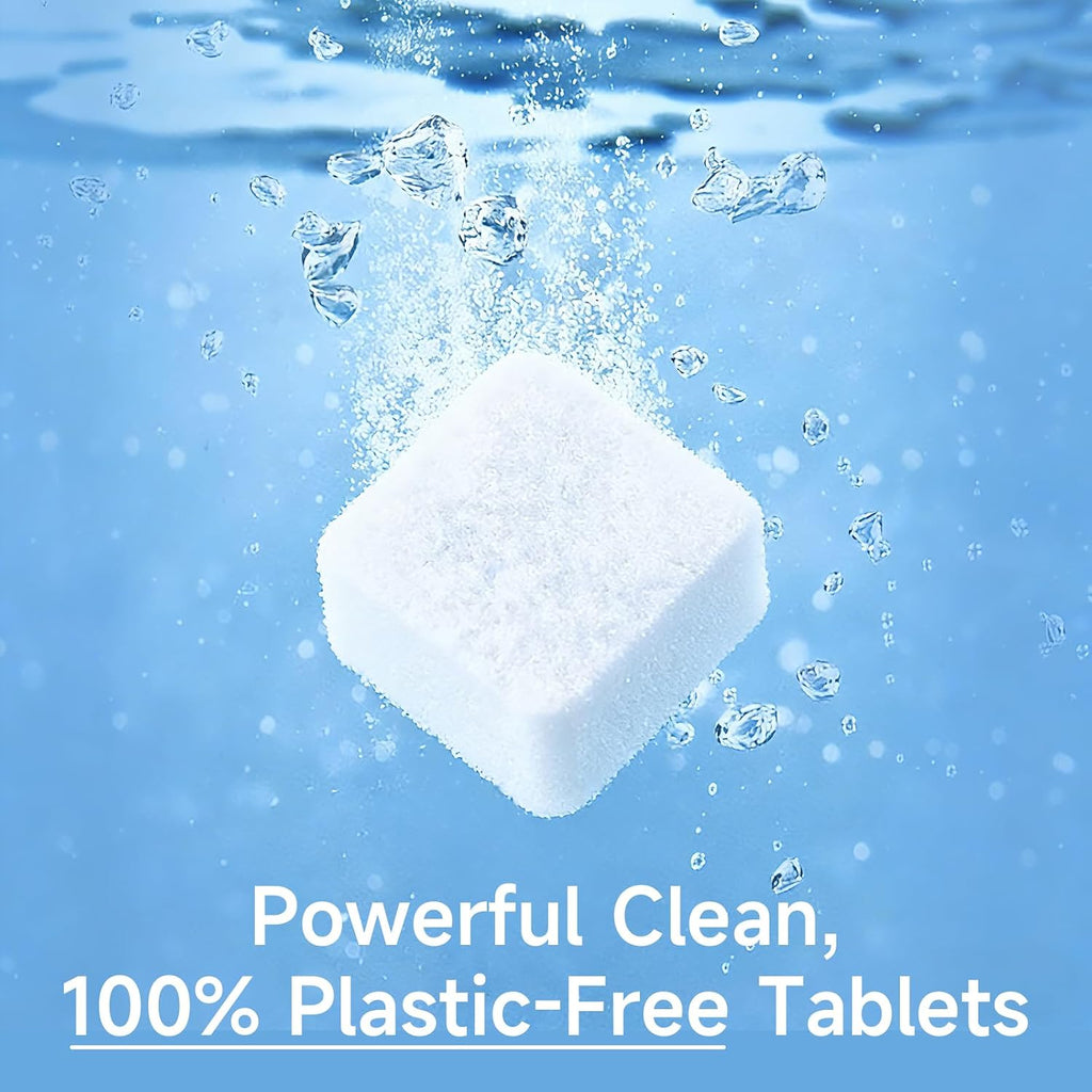 100% Plastic-Free Dishwasher Tablets, Free & Clear, 32 Count