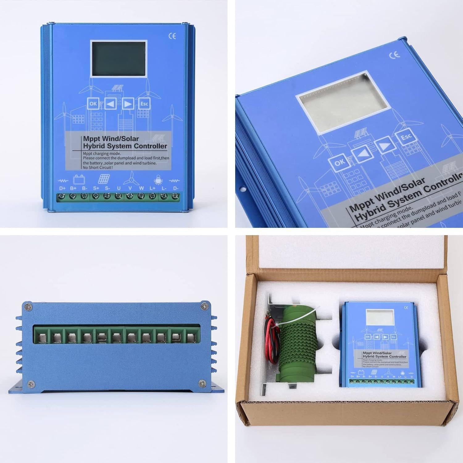 10000W Wind Solar Hybrid Charge Controller with Dump Load for max 10000W Wind Turbine Generator 6000W Solar Panel 12