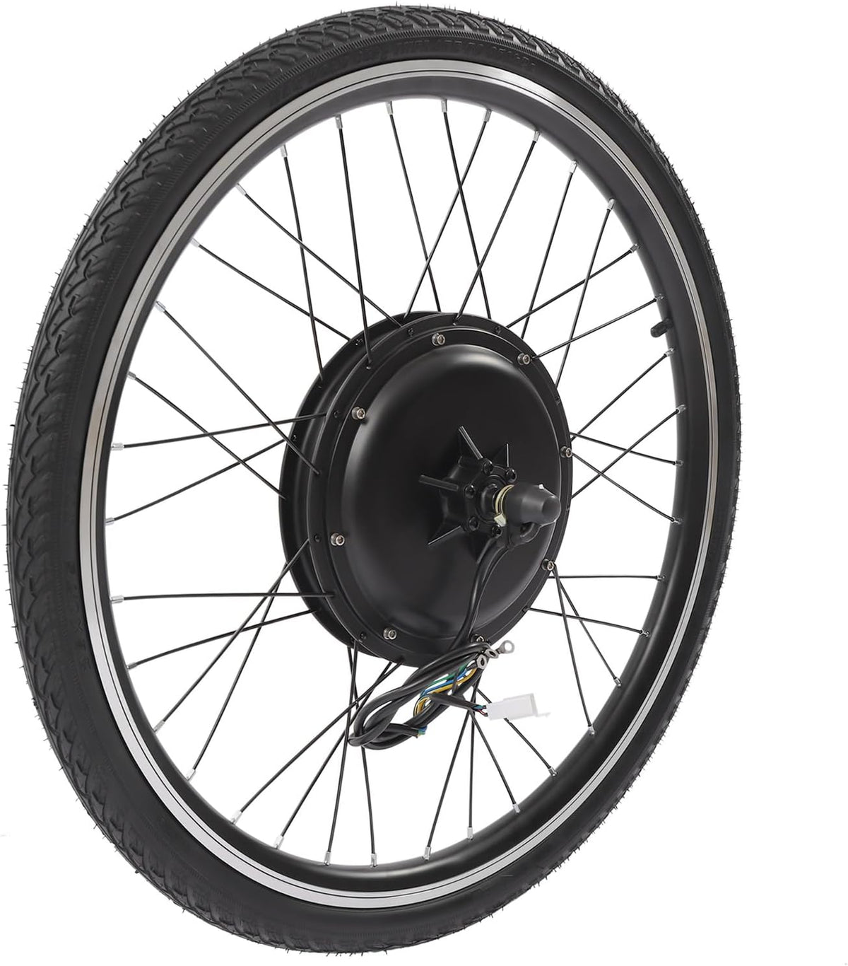 26" E-Bike Rear Wheel Hub Motor 1000W 48V Brushless Gearless Electric Bike Conversion Kit with Thumb Throttle for