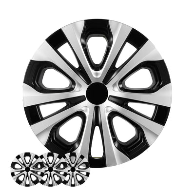 15 Inch Hubcaps for Toyota Prius 2016-2022 & Prius Prime 2017-2022, Corolla Hybrid LE 2020-2024,，Silver-Black