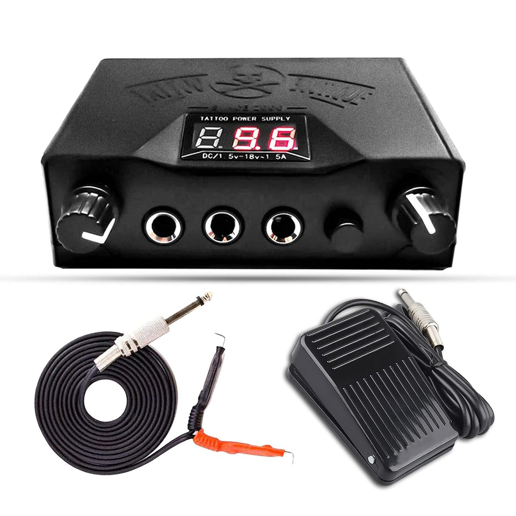 Tattoo Power Supply Kit Dual Digital Tattoo Machine Power Supply