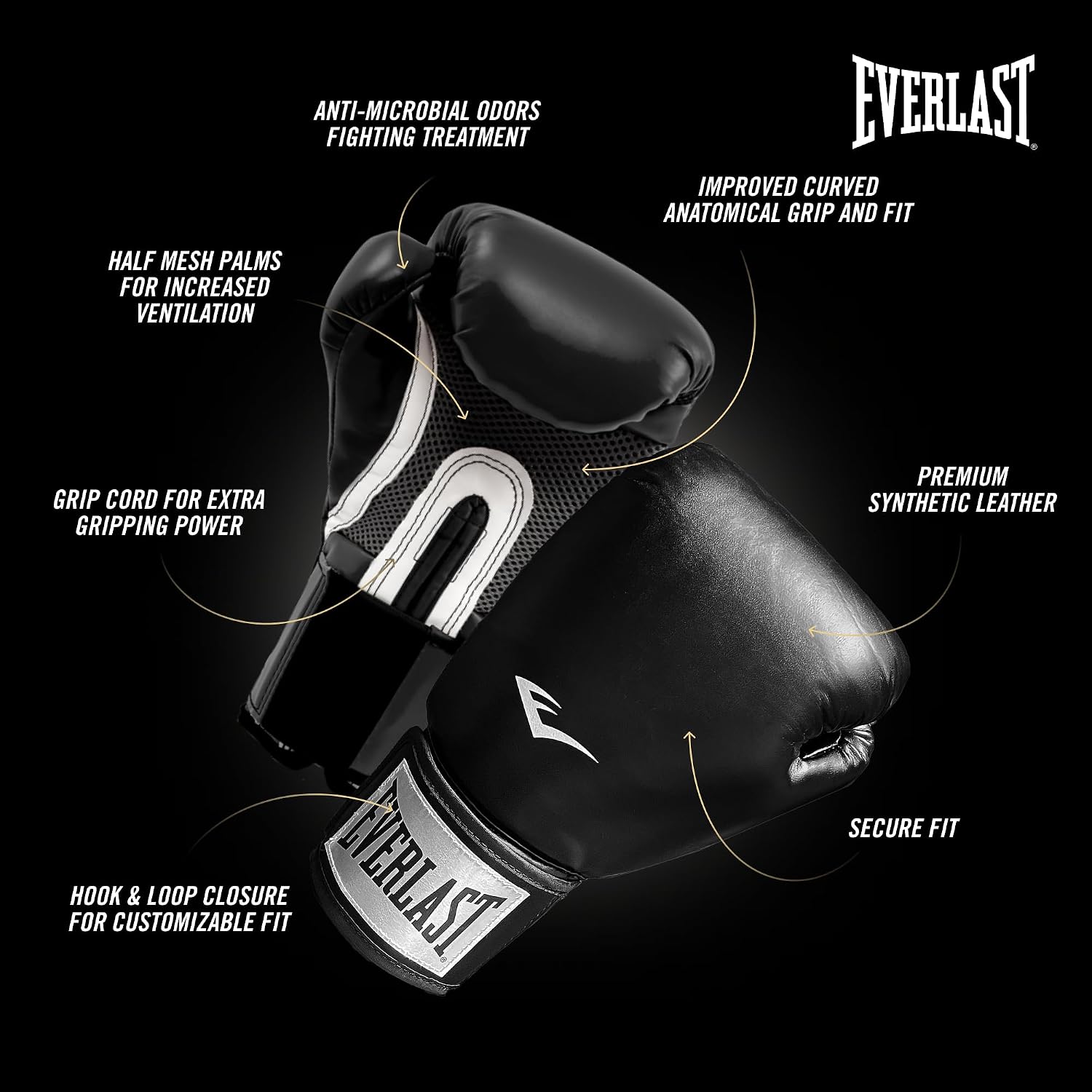 Prostyle 2 Boxing Gloves, Entry Level Training Gloves for Men and Women, Secure Fit Hook and Loop Closure &